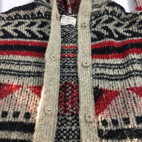 (SOLD)Zara Girls Acrylic Wool Button Cardigan - Picture 4 of 5